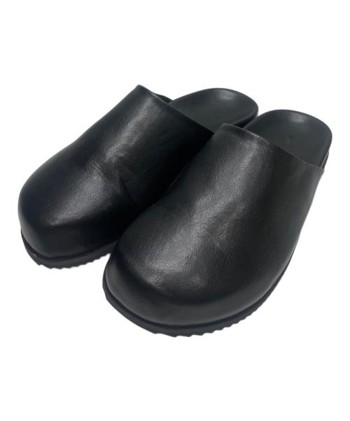 aunke（アンヌーク）aunke (アンヌーク) ANUKE ECOLEATHER SABOT ブラック サイズ:38の古着・服飾アイテム