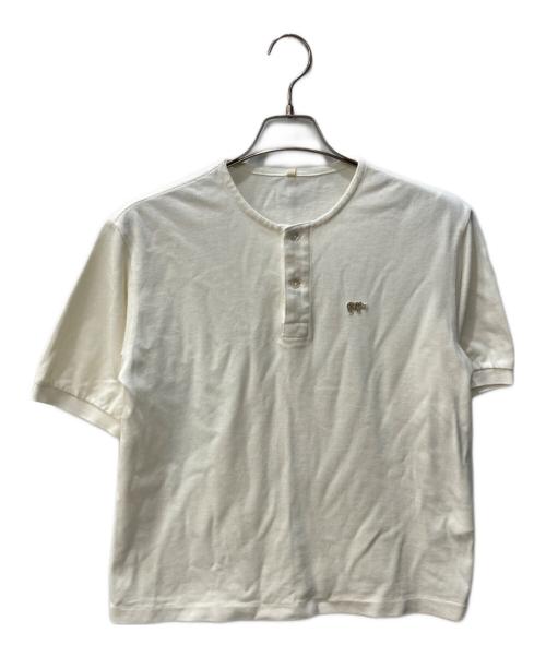 SCYE（サイ）SCYE (サイ) 鹿の子ヘンリーネックTシャツ アイボリー サイズ:SIZE 38の古着・服飾アイテム