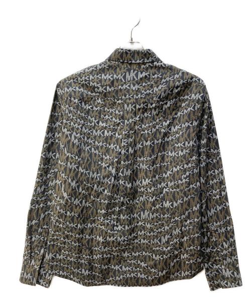 MICHAEL KORS（マイケル・コース）MICHAEL KORS (マイケル・コース) 総柄比翼シャツ ブラック サイズ:Lの古着・服飾アイテム