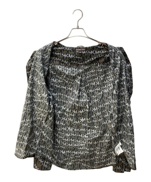 MICHAEL KORS（マイケル・コース）MICHAEL KORS (マイケル・コース) 総柄比翼シャツ ブラック サイズ:Lの古着・服飾アイテム