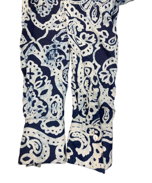 45R（フォーティファイブ・アール）45R (フォーティファイブ・アール) インディゴ染め総柄ワンピース ネイビー サイズ:3の古着・服飾アイテム