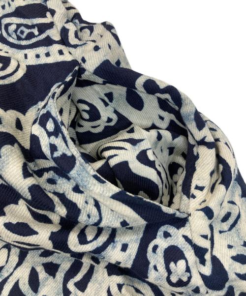 45R（フォーティファイブ・アール）45R (フォーティファイブ・アール) インディゴ染め総柄ワンピース ネイビー サイズ:3の古着・服飾アイテム