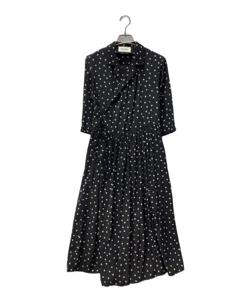 BEAMS BOY（ビームスボーイ）BEAMS BOY (ビームスボーイ) ドット & ギンガム カシュクール ワンピース ブラック サイズ:サイズ表記無し 未使用品の古着・服飾アイテム