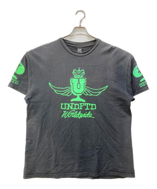stussy（ステューシー）stussy (ステューシー) UNDEFEATED (アンディフィーテッド) ペイントTee ブラック サイズ:XLの古着・服飾アイテム