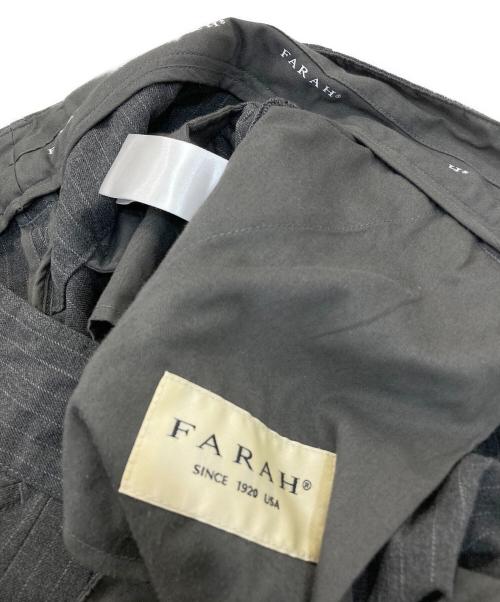 FARAH（ファーラー）FARAH (ファーラー) スリータックストライプワイドパンツ グレー サイズ:W32の古着・服飾アイテム