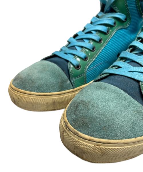 LANVIN（ランバン）LANVIN (ライバン) ハイカットスニーカー ブルー サイズ:8の古着・服飾アイテム