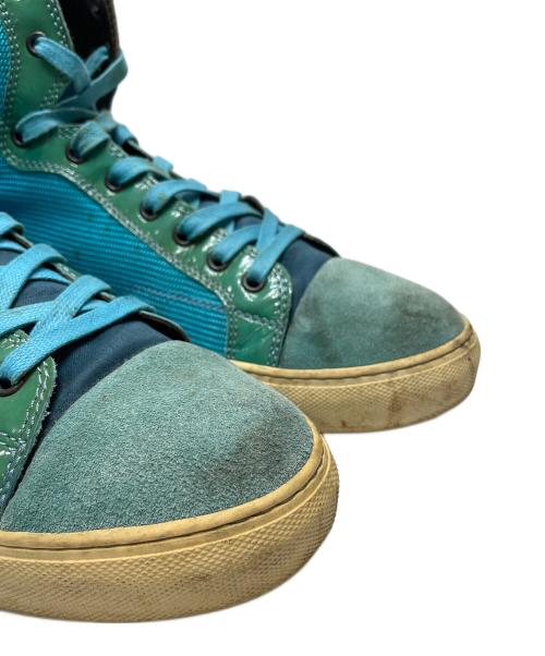 LANVIN（ランバン）LANVIN (ライバン) ハイカットスニーカー ブルー サイズ:8の古着・服飾アイテム