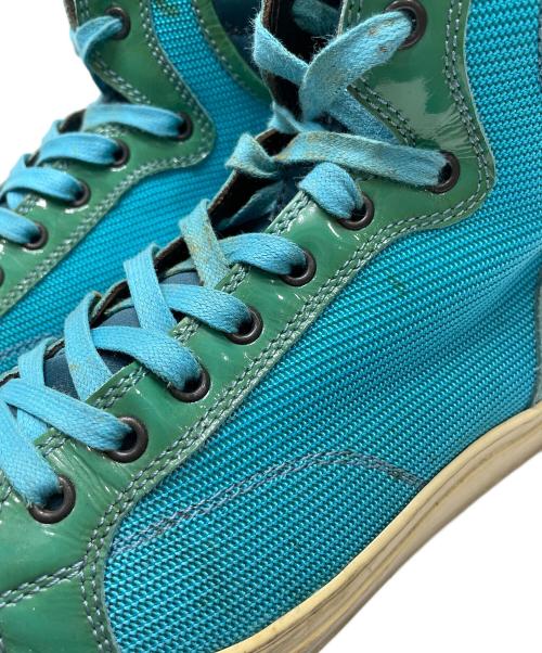 LANVIN（ランバン）LANVIN (ライバン) ハイカットスニーカー ブルー サイズ:8の古着・服飾アイテム