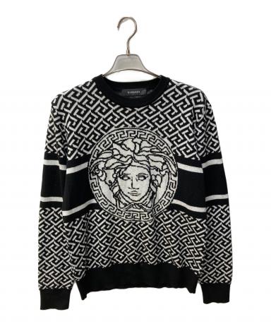 良品✨VERSACE　ヴェルサーチ　メデューサ　ニット　L相当　ブラック 3068001084365321_01_1230w.jpeg