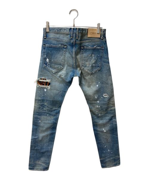 OVERDESIGN（オーバーデザイン）OVERDESIGN (オーバーデザイン) リメイクデニムパンツ インディゴ サイズ:W30（76cm)の古着・服飾アイテム