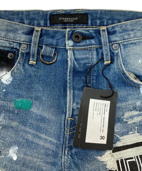 OVERDESIGN（オーバーデザイン）OVERDESIGN (オーバーデザイン) リメイクデニムパンツ インディゴ サイズ:W30（76cm)の古着・服飾アイテム