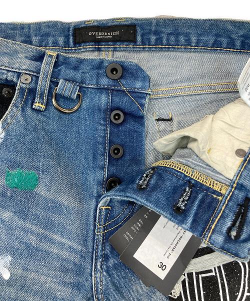OVERDESIGN（オーバーデザイン）OVERDESIGN (オーバーデザイン) リメイクデニムパンツ インディゴ サイズ:W30（76cm)の古着・服飾アイテム