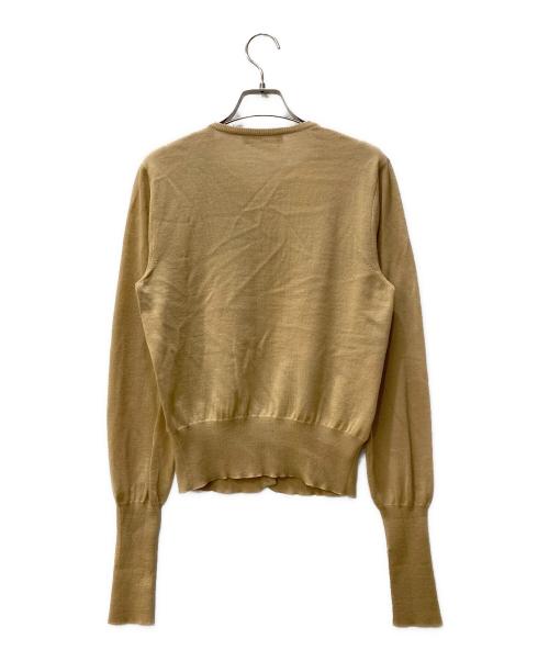 Salvatore Ferragamo（サルヴァトーレ フェラガモ）Salvatore Ferragamo (サルヴァトーレ フェラガモ) シルクカーディガン ベージュ サイズ:Ｓの古着・服飾アイテム