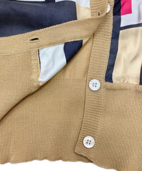 Salvatore Ferragamo（サルヴァトーレ フェラガモ）Salvatore Ferragamo (サルヴァトーレ フェラガモ) シルクカーディガン ベージュ サイズ:Ｓの古着・服飾アイテム