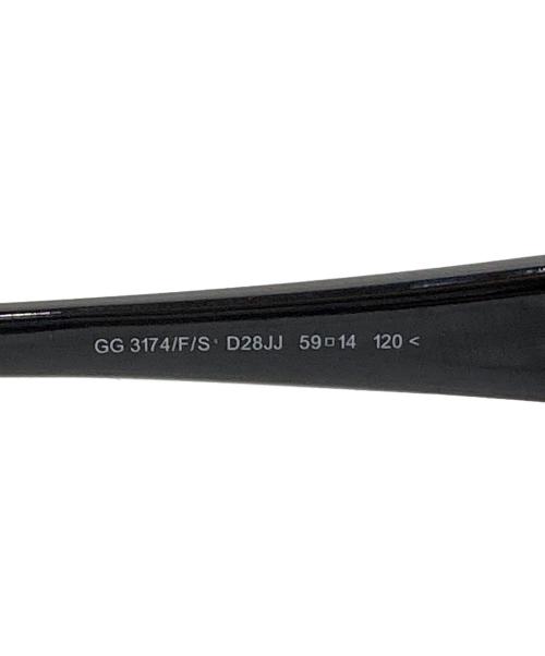 GUCCI（グッチ）GUCCI (グッチ) インターロッキングG シェリーライン GG ブラック サイズ:59□14 120の古着・服飾アイテム