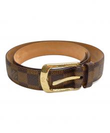 LOUIS VUITTON（ルイ ヴィトン）の古着「サンチュール エリプス ベルト ダミエキャンバス」｜ブラウン
