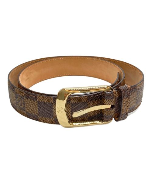 LOUIS VUITTON（ルイ ヴィトン）LOUIS VUITTON (ルイ ヴィトン) サンチュール エリプス ベルト ダミエキャンバス ブラウンの古着・服飾アイテム