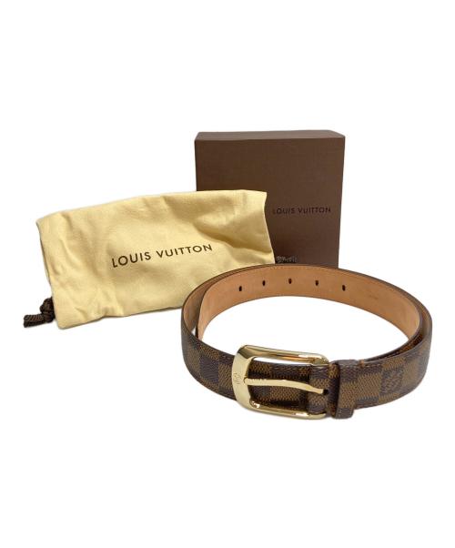 LOUIS VUITTON（ルイ ヴィトン）LOUIS VUITTON (ルイ ヴィトン) サンチュール エリプス ベルト ダミエキャンバス ブラウンの古着・服飾アイテム