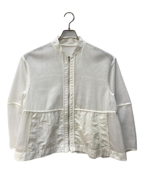 Adam et Rope（アダム エ ロペ）Adam et Rope (アダム エ ロペ) ドロストシアーメッシュカーディガン ホワイト サイズ:Freeの古着・服飾アイテム