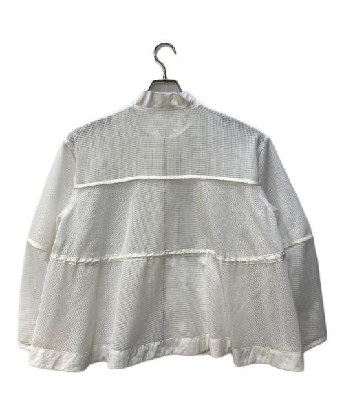 Adam et Rope（アダム エ ロペ）Adam et Rope (アダム エ ロペ) ドロストシアーメッシュカーディガン ホワイト サイズ:Freeの古着・服飾アイテム