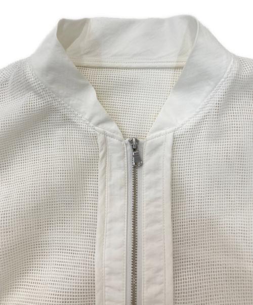 Adam et Rope（アダム エ ロペ）Adam et Rope (アダム エ ロペ) ドロストシアーメッシュカーディガン ホワイト サイズ:Freeの古着・服飾アイテム