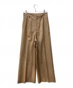 MUSE de Deuxieme Classeミューズ ドゥーズィエム クラス）の古着「GABARDINE WIDE PANT」｜ベージュ