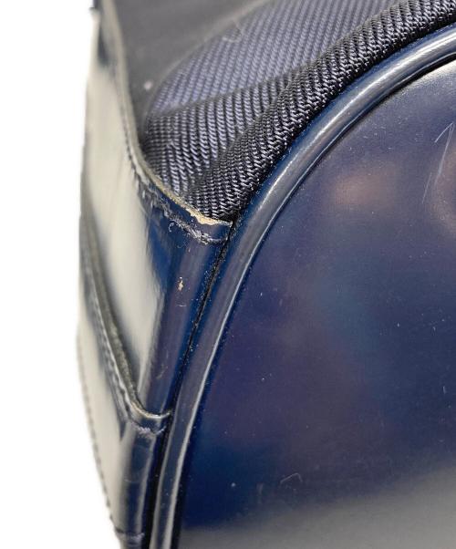 GUCCI（グッチ）GUCCI (グッチ) バンブーハンドル巾着ショルダーバッグ ネイビーの古着・服飾アイテム