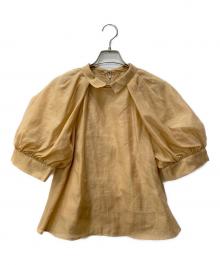 CELFORD（セルフォード）の古着「衿付パフスリーブブラウス キャミソール付」｜ベージュ