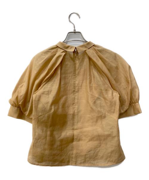 CELFORD（セルフォード）CELFORD (セルフォード) 衿付パフスリーブブラウス キャミソール付 ベージュ サイズ:36の古着・服飾アイテム