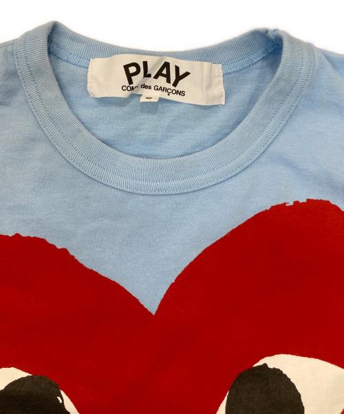 COMME des GARCONS（コムデギャルソン）COMME des GARCONS (コムデギャルソン) RED PLAY BIG HEART TEE スカイブルー サイズ:Sの古着・服飾アイテム