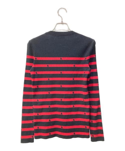 RED VALENTINO（レッドヴァレンティノ）RED VALENTINO (レッドヴァレンティノ) ボーダーカットソー レッド サイズ:XSの古着・服飾アイテム