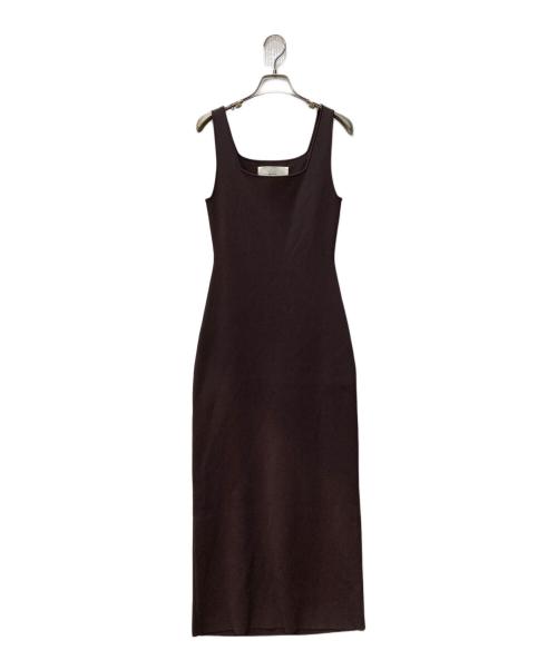 TODAYFUL（トゥデイフル）TODAYFUL (トゥデイフル) SQUARENECK KNIT DRESS ブラウン サイズ:38の古着・服飾アイテム