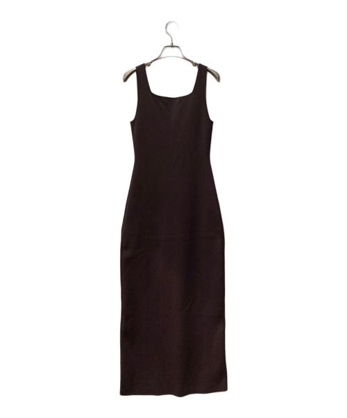TODAYFUL（トゥデイフル）TODAYFUL (トゥデイフル) SQUARENECK KNIT DRESS ブラウン サイズ:38の古着・服飾アイテム