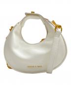 CHARLES & KEITHチャールズアンドキース）の古着「ミニクロックエフェクト ムーンバッグ」｜ホワイト