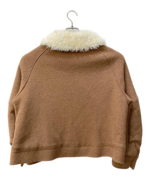 Mila Owen（ミラオーウェン）Mila Owen (ミラオーウェン) ボア衿カバーオールジャケット ブラウン サイズ:1の古着・服飾アイテム