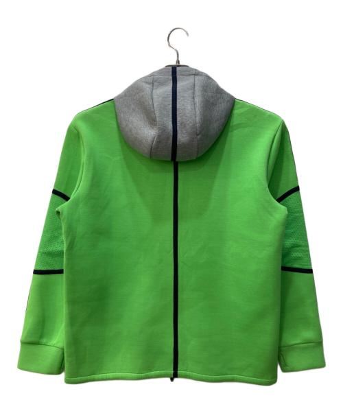 ARMANI EXCHANGE（アルマーニ エクスチェンジ）ARMANI EXCHANGE (アルマーニ エクスチェンジ) メッシュ切替 ボンディングジップアップパーカー グリーン サイズ:Lの古着・服飾アイテム