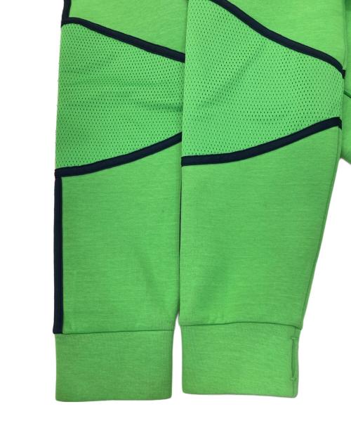 ARMANI EXCHANGE（アルマーニ エクスチェンジ）ARMANI EXCHANGE (アルマーニ エクスチェンジ) メッシュ切替 ボンディングジップアップパーカー グリーン サイズ:Lの古着・服飾アイテム