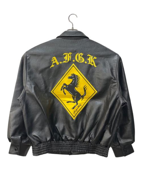 A FEW GOOD KIDS（アフューグッドキッズ）A FEW GOOD KIDS (アフューグッドキッズ) フェイクレザースタジャン ブラック サイズ:Mの古着・服飾アイテム