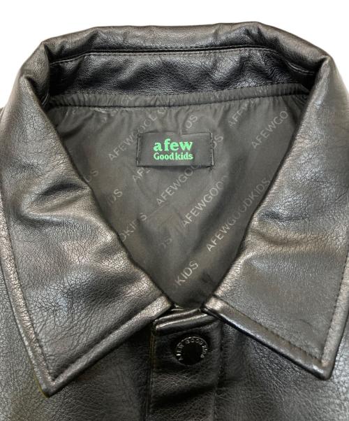 A FEW GOOD KIDS（アフューグッドキッズ）A FEW GOOD KIDS (アフューグッドキッズ) フェイクレザースタジャン ブラック サイズ:Mの古着・服飾アイテム