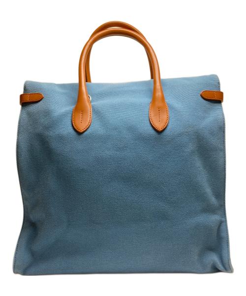 RALPH LAUREN（ラルフローレン）RALPH LAUREN (ラルフローレン) 2wayキャンバストートバッグ ブルーの古着・服飾アイテム