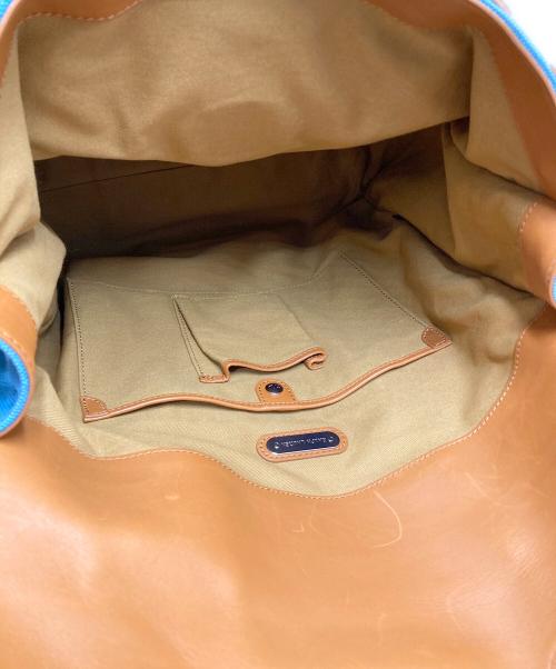 RALPH LAUREN（ラルフローレン）RALPH LAUREN (ラルフローレン) 2wayキャンバストートバッグ ブルーの古着・服飾アイテム