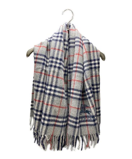 BURBERRY LONDON（バーバリーロンドン）BURBERRY LONDON (バーバリーロンドン) ノバチェックマフラー グレー サイズ:65cm×120ｃｍの古着・服飾アイテム