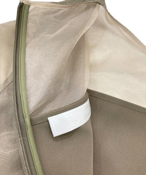 CELFORD（セルフォード）CELFORD (セルフォード) シフォンメッシュプリーツワンピース オリーブ サイズ:36の古着・服飾アイテム