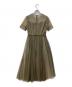 CELFORD (セルフォード) シフォンメッシュプリーツワンピース オリーブ サイズ:36：6000円