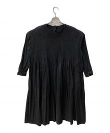 maison de soil（メゾンドソイル）の古着「ピンタックワンピース」｜ブラック