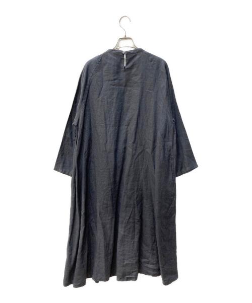 08MAB（ゼロハチマブ）08MAB (ゼロハチマブ) ラグラン袖ピンタックリネンワンピース ブラック サイズ:FREEの古着・服飾アイテム