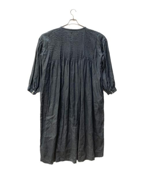 08MAB（ゼロハチマブ）08MAB (ゼロハチマブ) ピンタックボリューム袖リネンワンピース グレー サイズ:FREEの古着・服飾アイテム