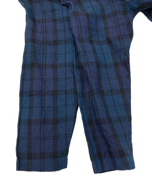 08MAB（ゼロハチマブ）08MAB (ゼロハチマブ) リネンラグラン袖品タックワンピース ブルー サイズ:FREEの古着・服飾アイテム