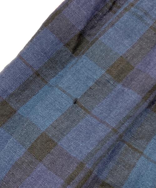 08MAB（ゼロハチマブ）08MAB (ゼロハチマブ) リネンラグラン袖品タックワンピース ブルー サイズ:FREEの古着・服飾アイテム