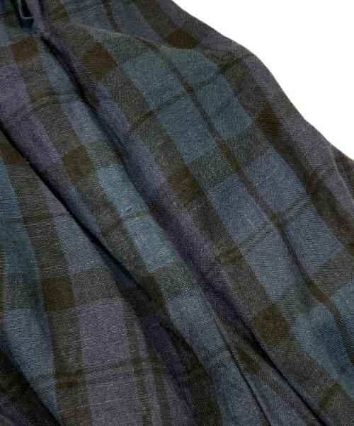 08MAB（ゼロハチマブ）08MAB (ゼロハチマブ) リネンラグラン袖品タックワンピース ブルー サイズ:FREEの古着・服飾アイテム